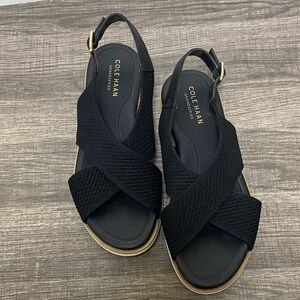 Cole Haan Women's Black Crisscross Sandals